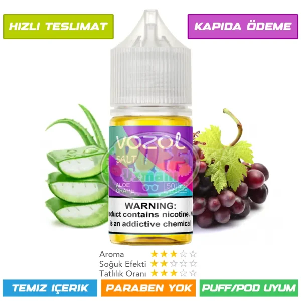 Vozol Likit Aloe Vera Üzüm Aromalı 30ml