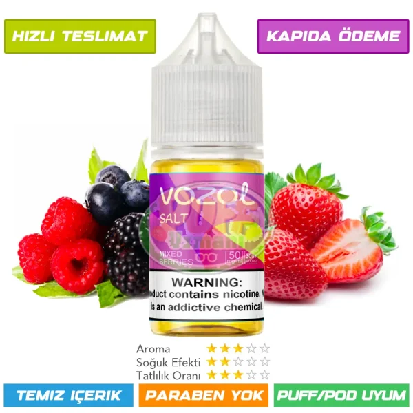 Vozol Likit Karışık Meyve Aromalı 30ml