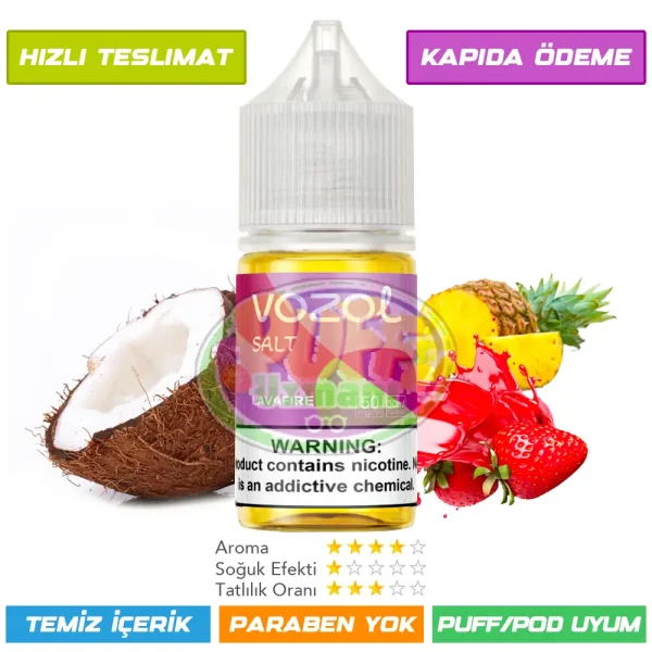 Vozol Likit Lavafire Salt 30ml